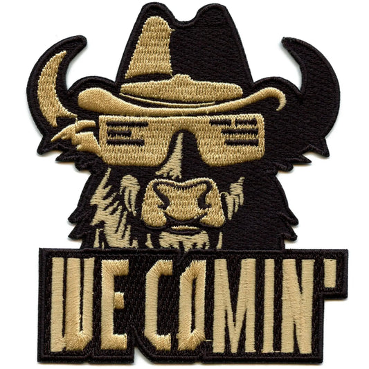 We Comin' Bison Patch Colorado Football Coach Embroidered Iron On