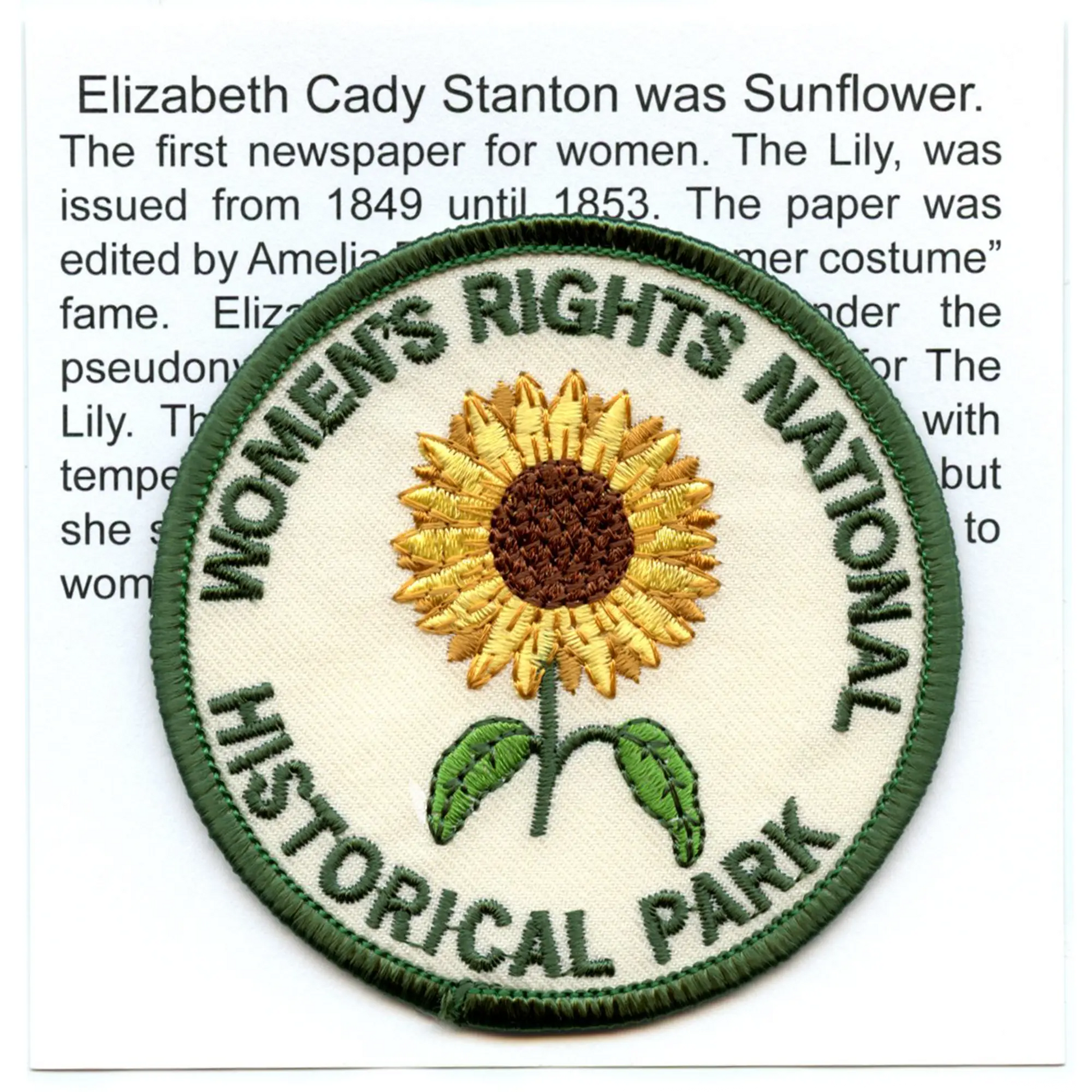 Women Rights National Park Patch Historical Travel Souvenir Embroidered Iron On