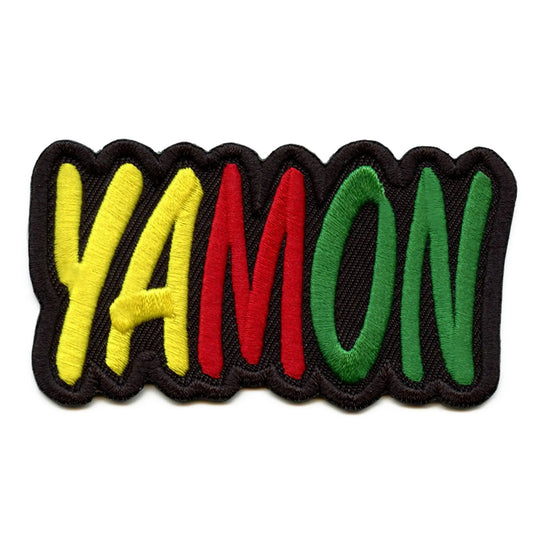 Yamon Script Jamaican Patch Slang Caribbean Embroidered Iron On