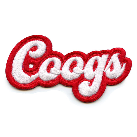 Coogs Cursive Script Patch Houston College Mascot Embroidered Iron On