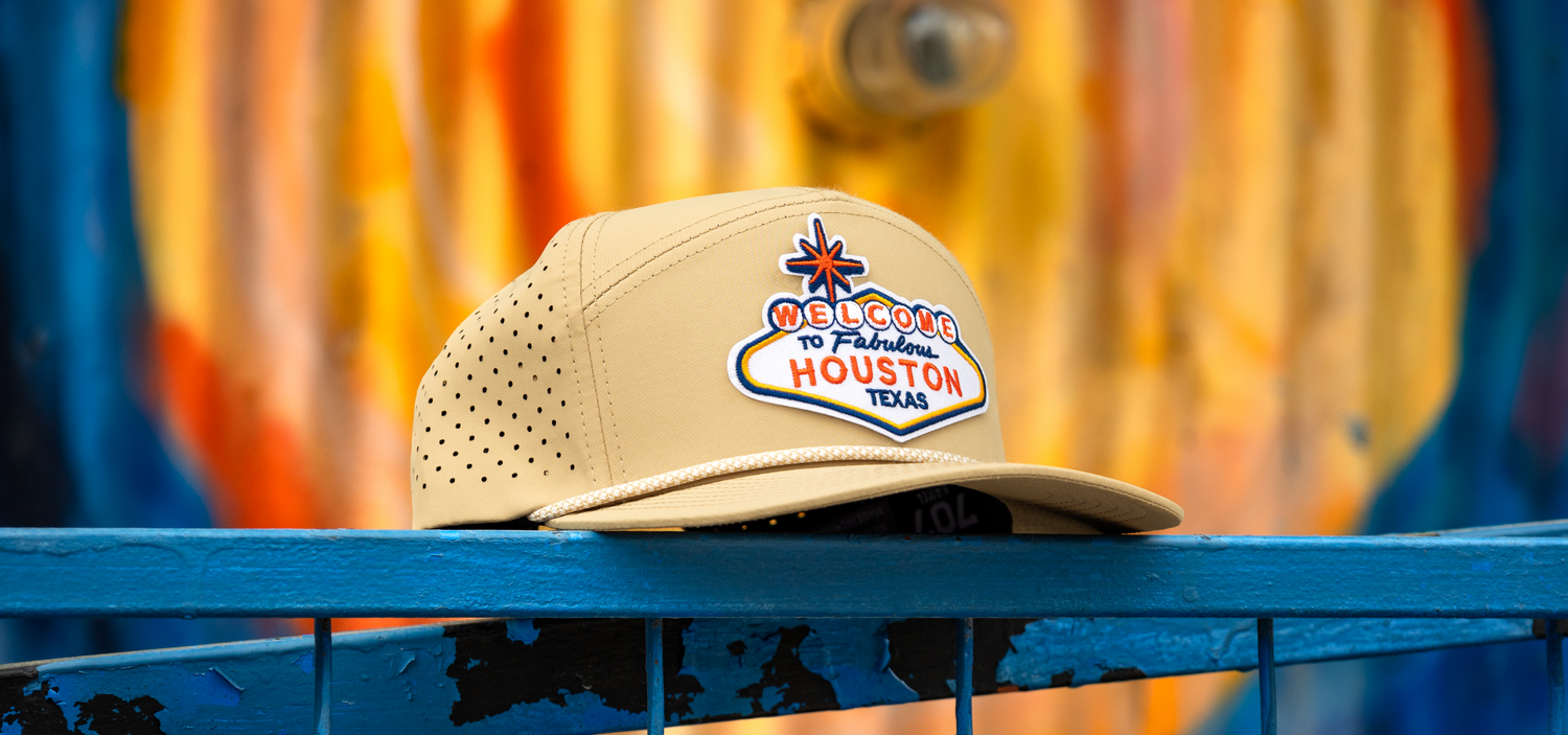 houston texas patch on a hat