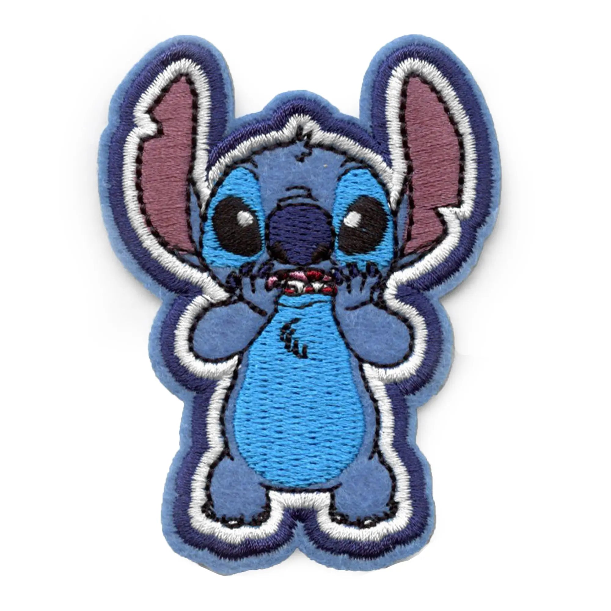 Happy Stitch With Glasses Patch Kids Disney Embroidered Iron On