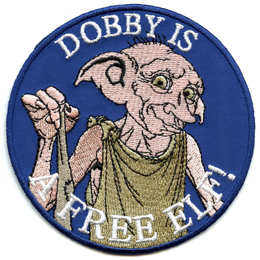 Harry Potter Dobby Is A Free Elf Embroidered Iron-on Patch 