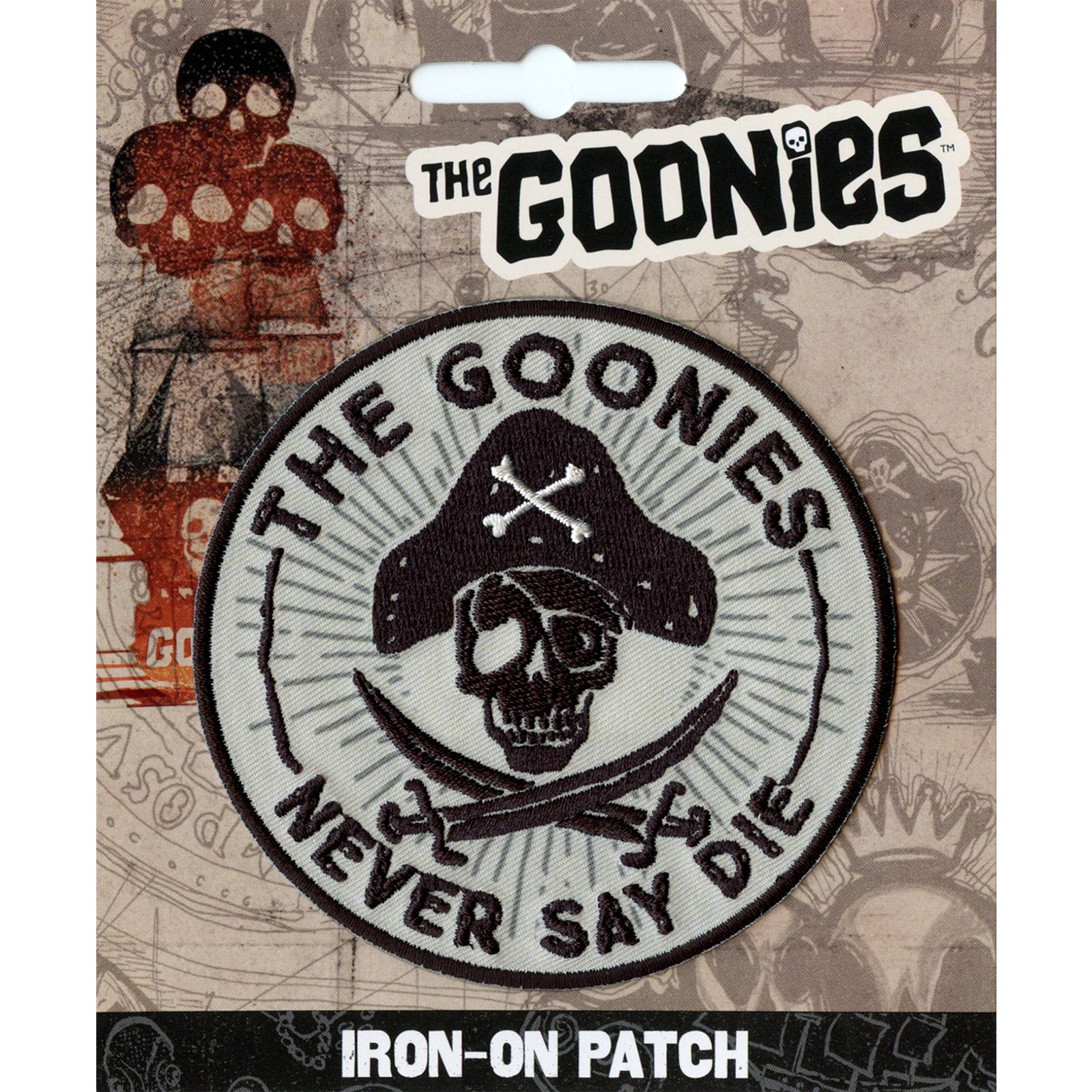 The Goonies "Never Say Die" Round Embroidered Patch 