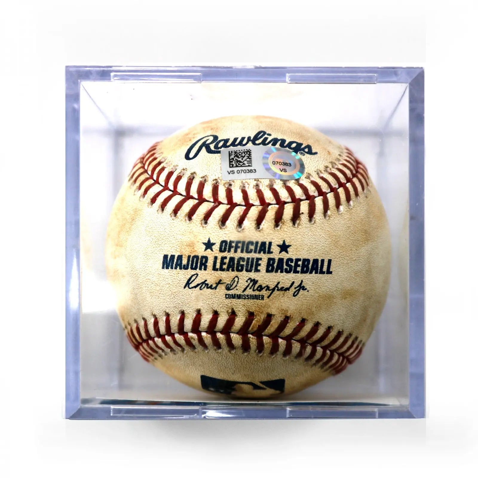 2019 MLB Houston Astros Game Used Baseball Ramirez to Chirinos Minute Maid Park