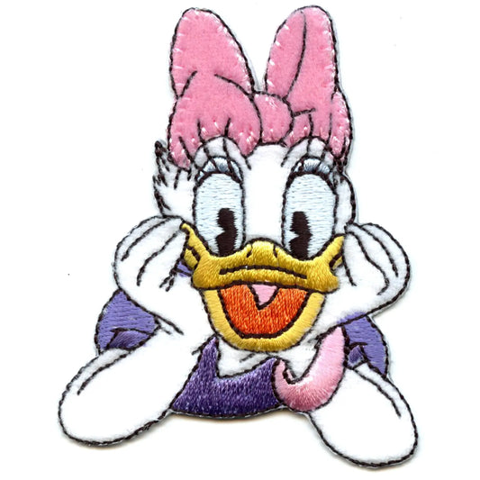 Disney Daisy Duck Portrait Iron on Embroidered Applique Patch 