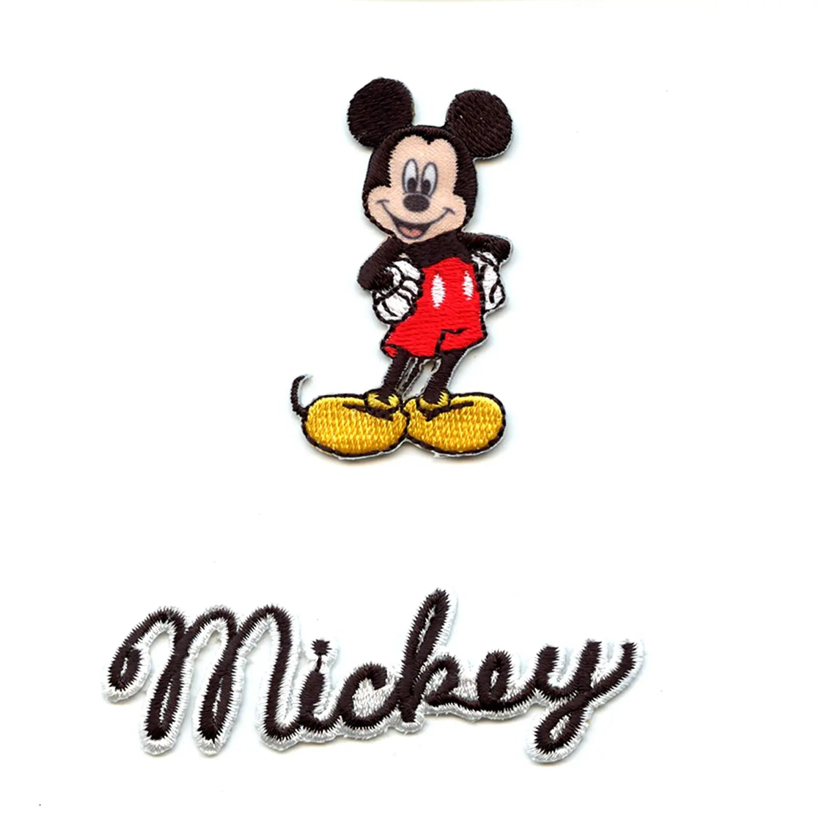 Disney Mickey Mouse With Script Iron on Embroidered Patch – Patch