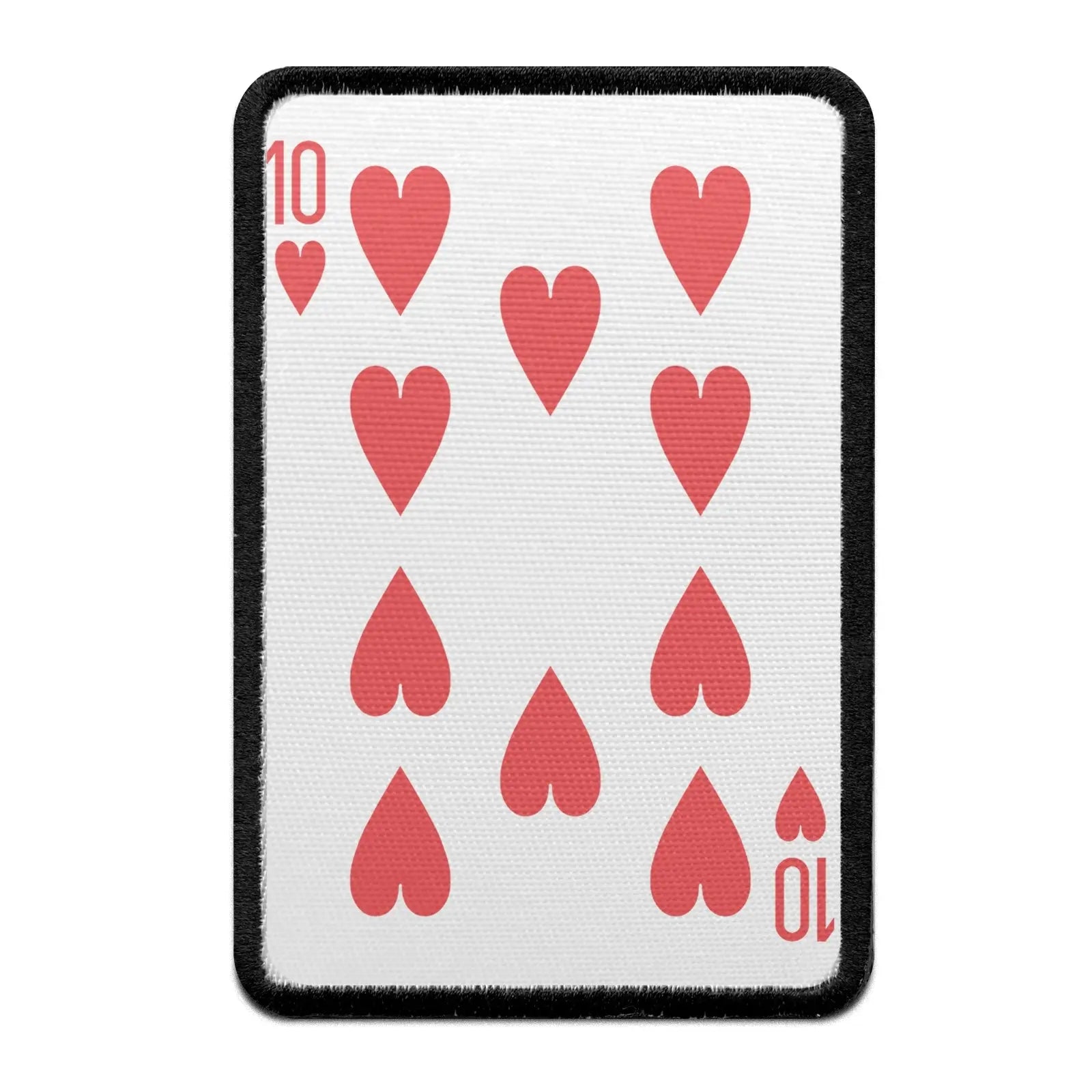 Ten Of Hearts Card FotoPatch Game Deck Embroidered Iron On