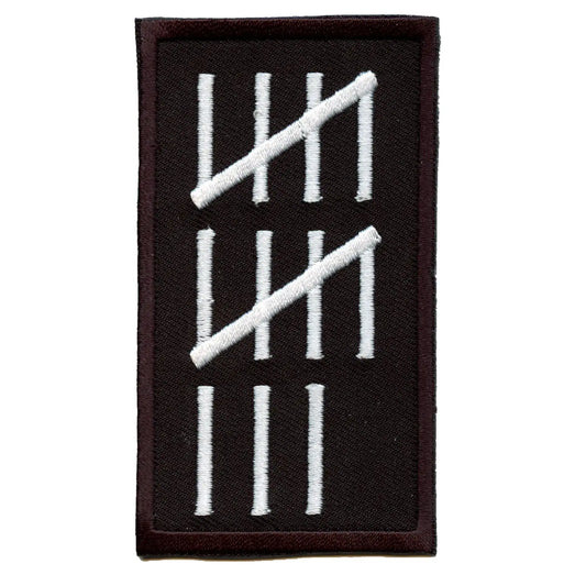 The 13th Amendment - Tally Marks Embroidered Iron On Patch 