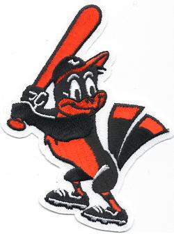 Baltimore Orioles Mascot Bird With Bat Patch 