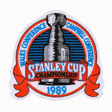 1989 NHL Stanley Cup Final Championship Jersey Patch Calgary Flames vs. Montreal Canadiens 