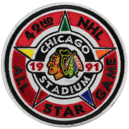 1991 NHL Hockey All Star Game Jersey Patch Chicago Blackhawks 