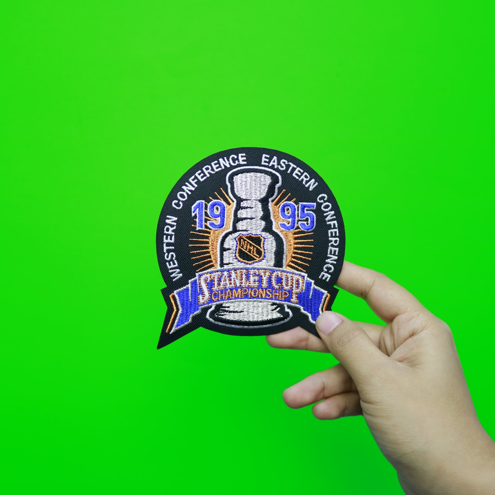 1995 NHL Stanley Cup Jersey Patch New Jersey Devils vs. Detroit Red Wings