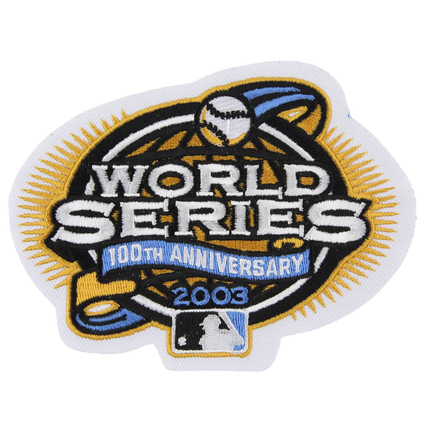 2003 MLB World Series 100th Anniversary Logo Jersey Sleeve Patch (New York Yankees vs. Florida Marlins) by Patch Collection