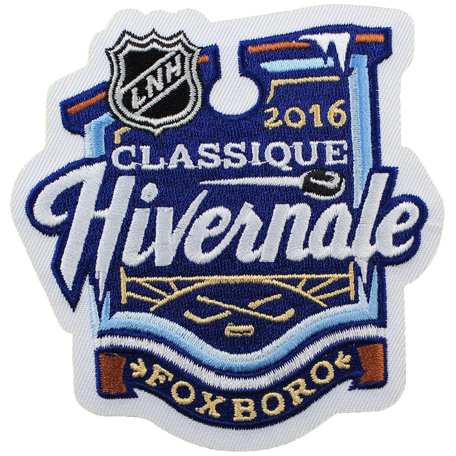 2016 NHL Winter Classic Game Logo Jersey French Patch Foxboro (Boston Bruins vs. Montreal Canadiens)