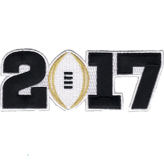 2017 College National Championship Playoff Game Jersey Patch White Alabama Clemson 