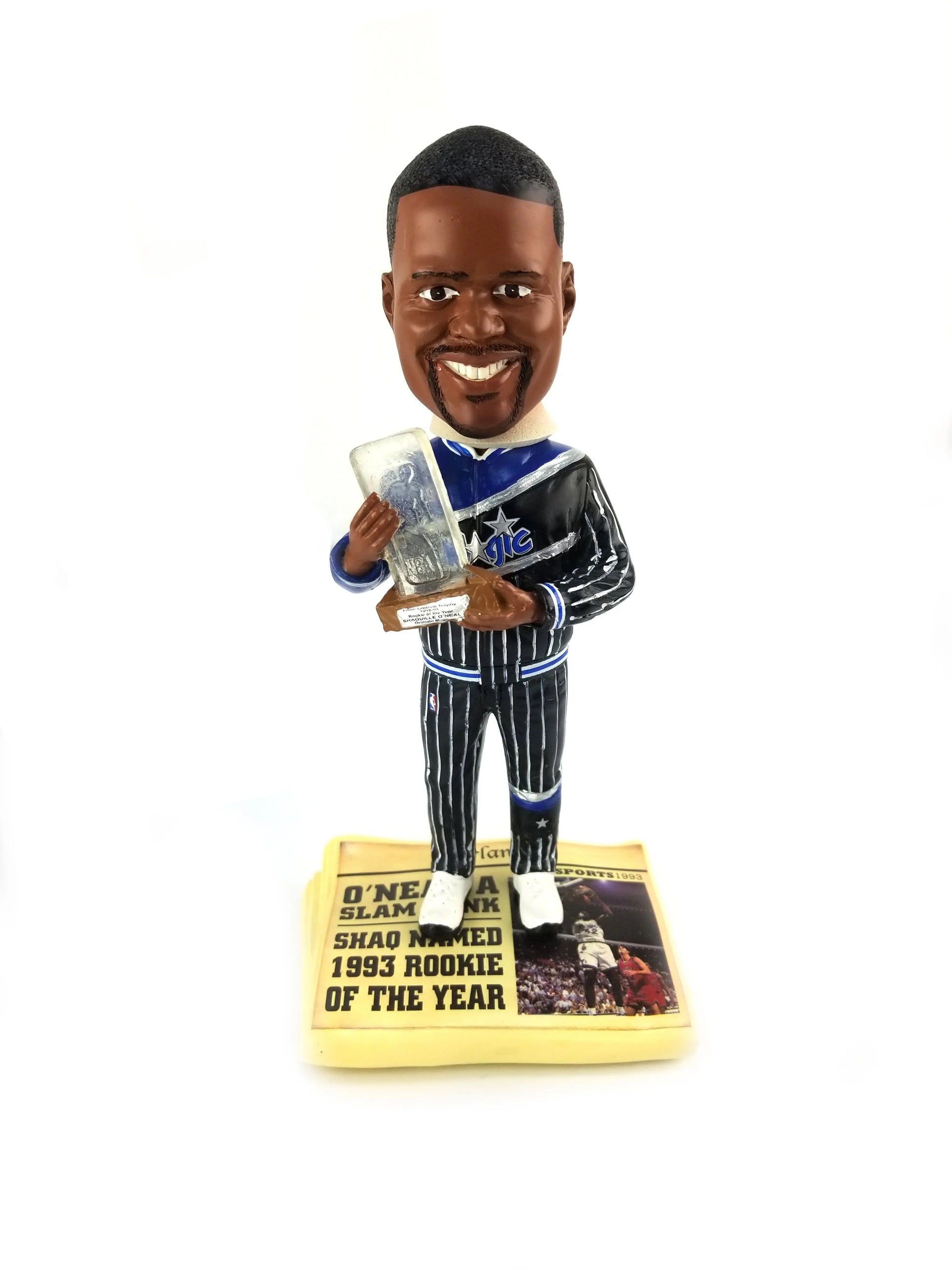 Limited Edition #32 Shaquille O'Neal Orlando Magic Legends Newspaper Trophy Bobblehead 