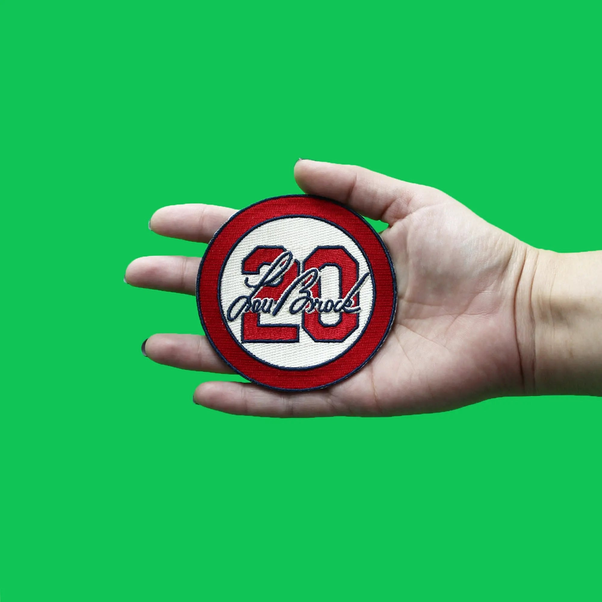 2020 Lou Brock #20 St Louis Cardinals Cream Memorial Patch