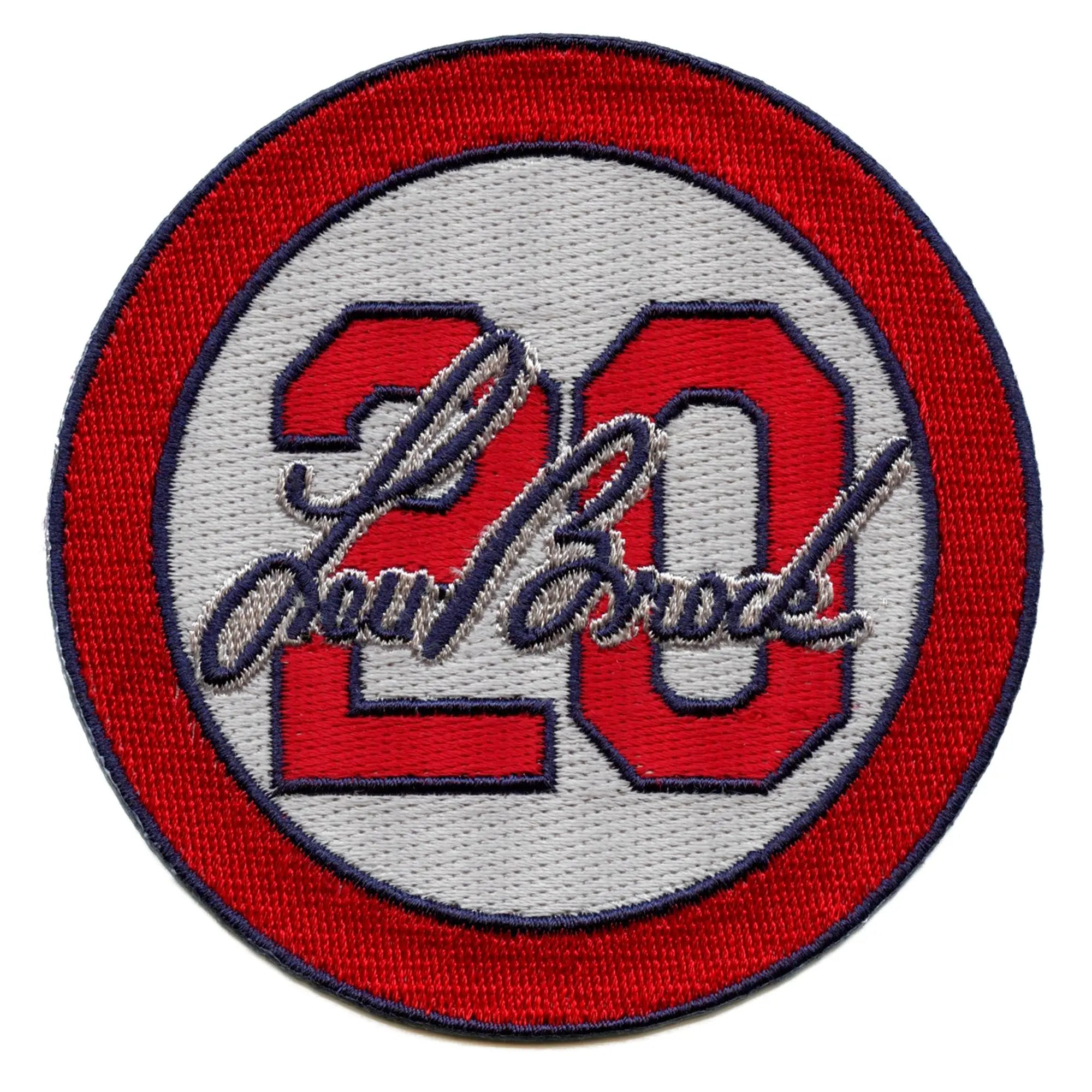 2020 Lou Brock #20 St Louis Cardinals Silver Memorial Patch