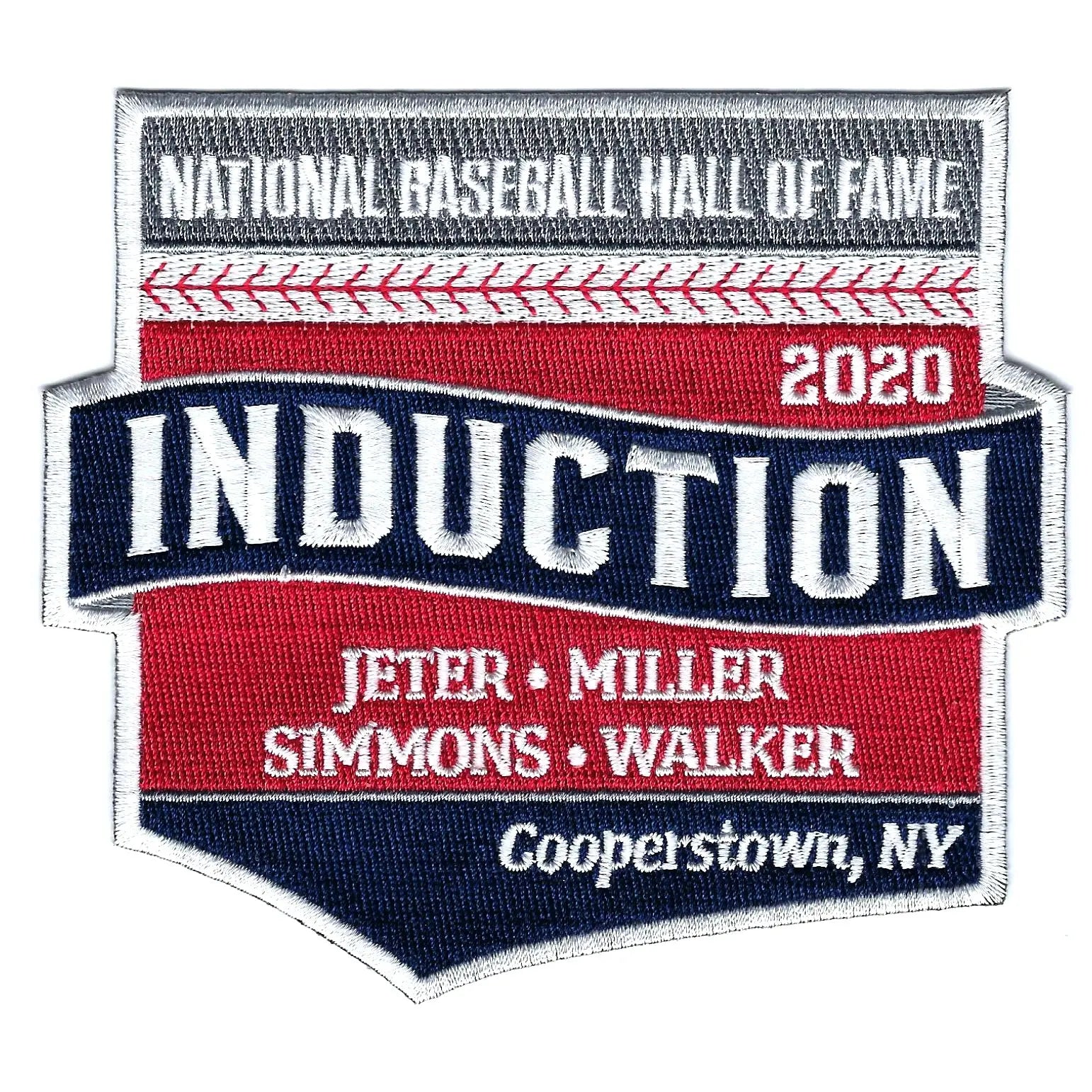 2020 National Hall Of Fame Induction Patch Derek Jeter Marvin Miller Ted Simmons Larry Walker