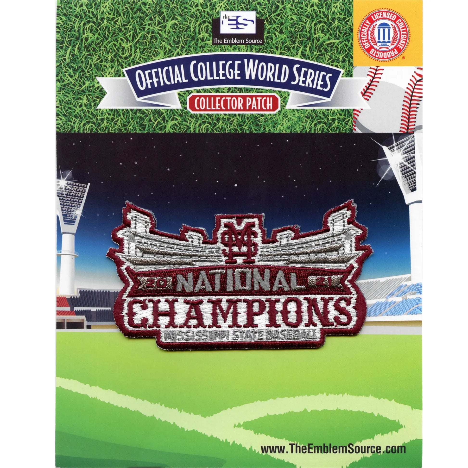 2021 Mississippi State College National Champions Patch Embroidered Iron On