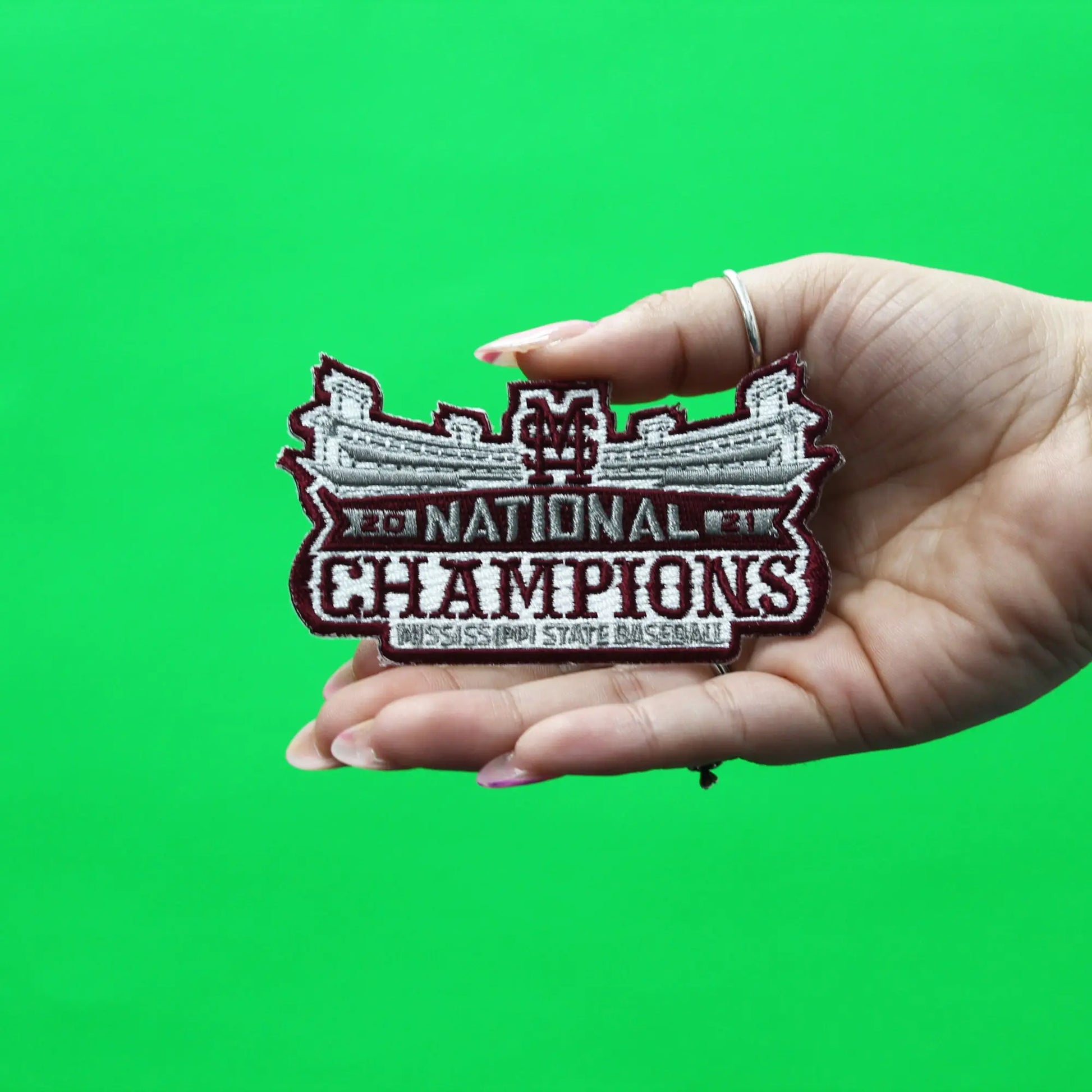 2021 Mississippi State College National Champions Patch Embroidered Iron On