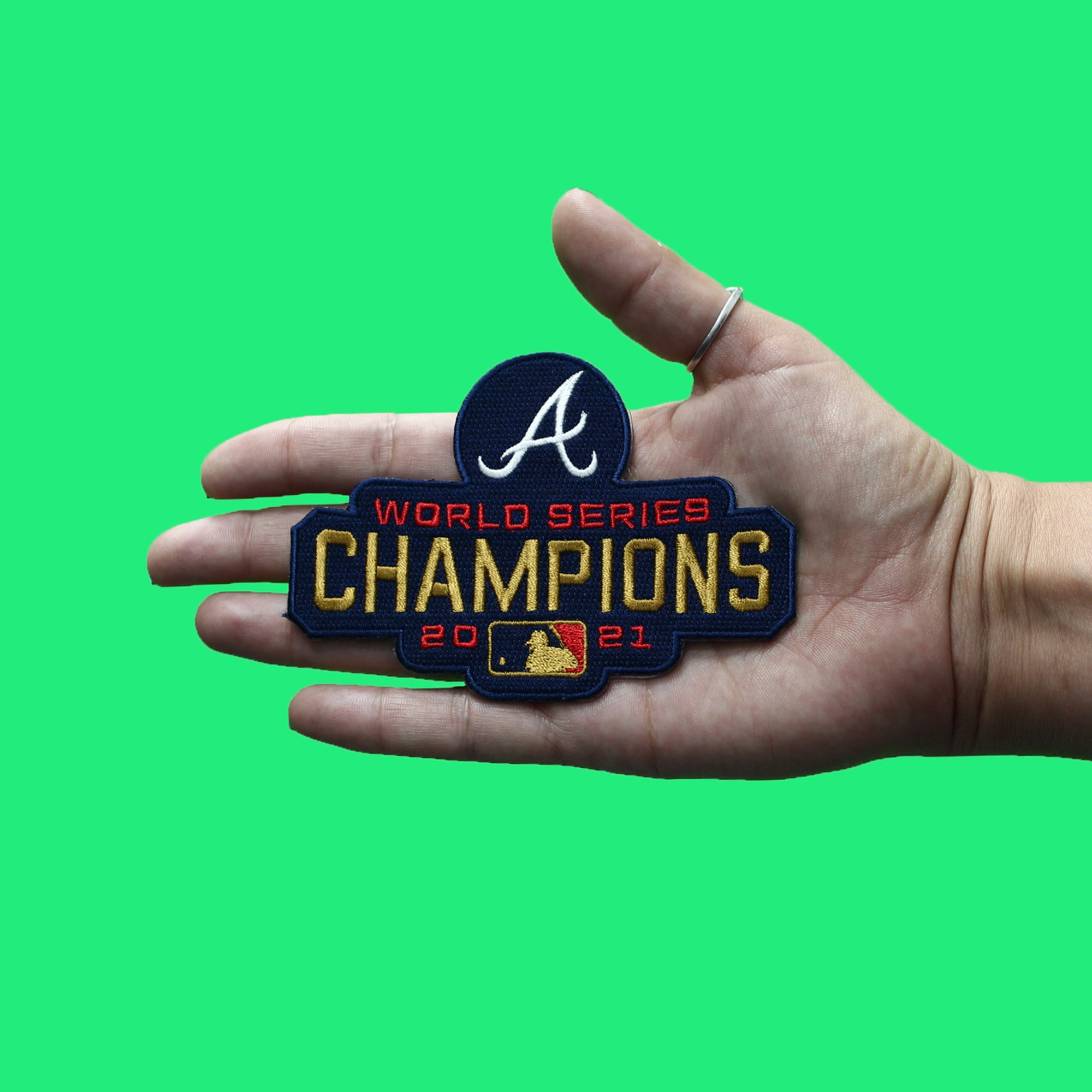 Atlanta Braves 2021 World Series Champions Gold Ceremony Jersey Patch