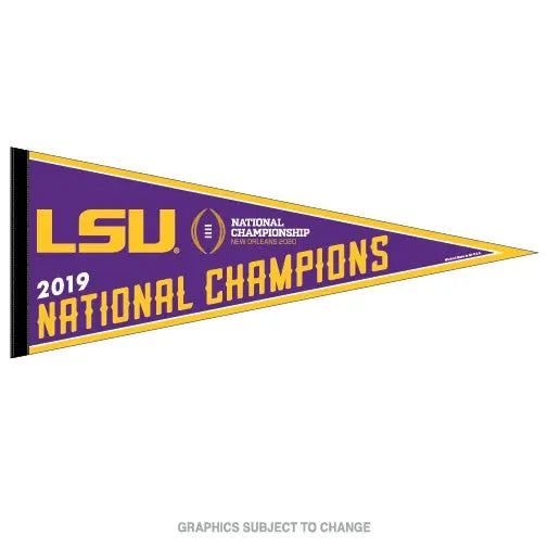 2019 College National Champions LSU Tigers Football Classic Pennant