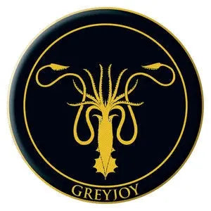 Official Game Of Thrones House GreyJoy HBO Embroidered Patch