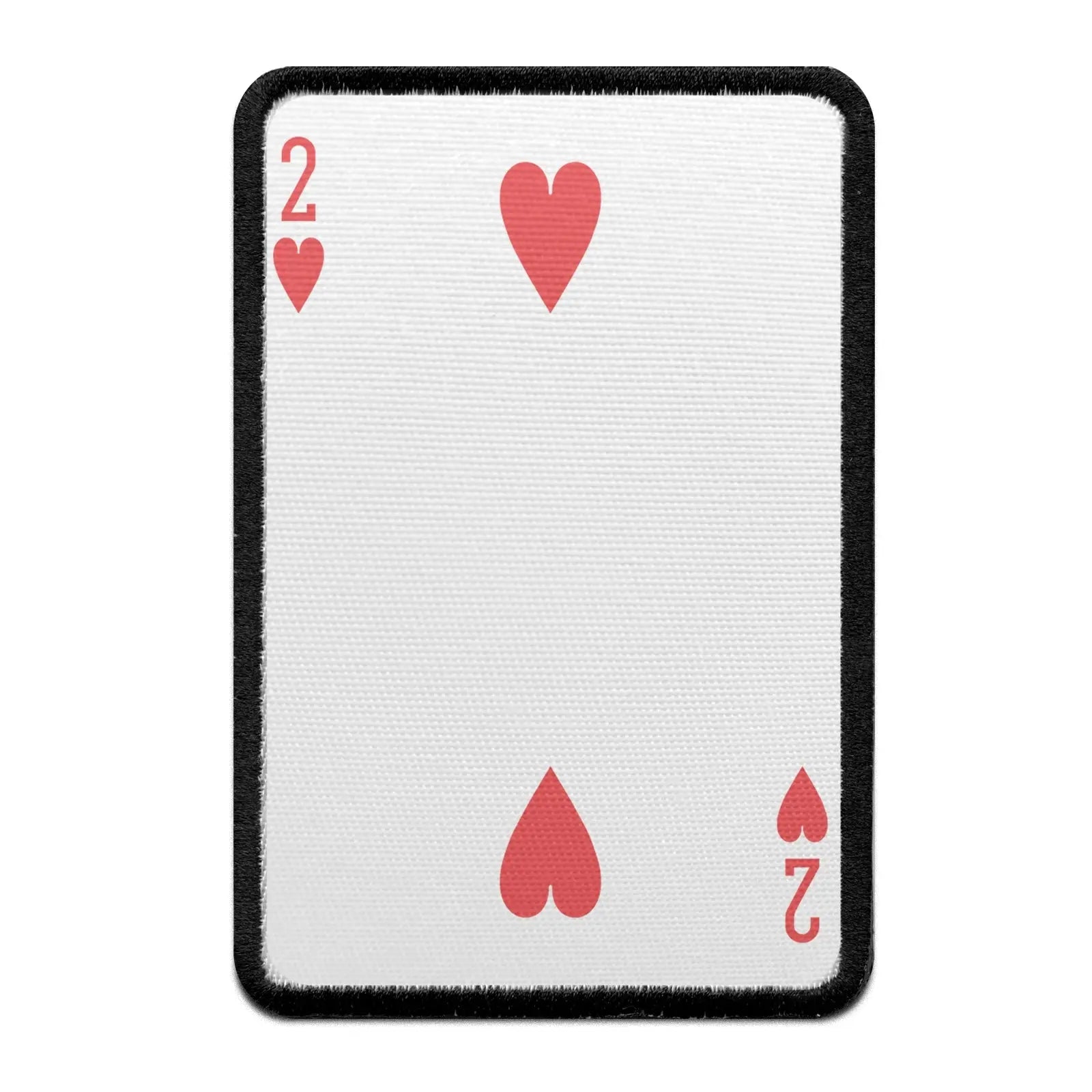 Two Of Hearts Card FotoPatch Game Deck Embroidered Iron On