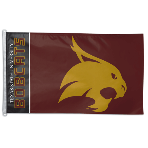 Texas State University Bobcats Team Logo Flag 3' X 5'