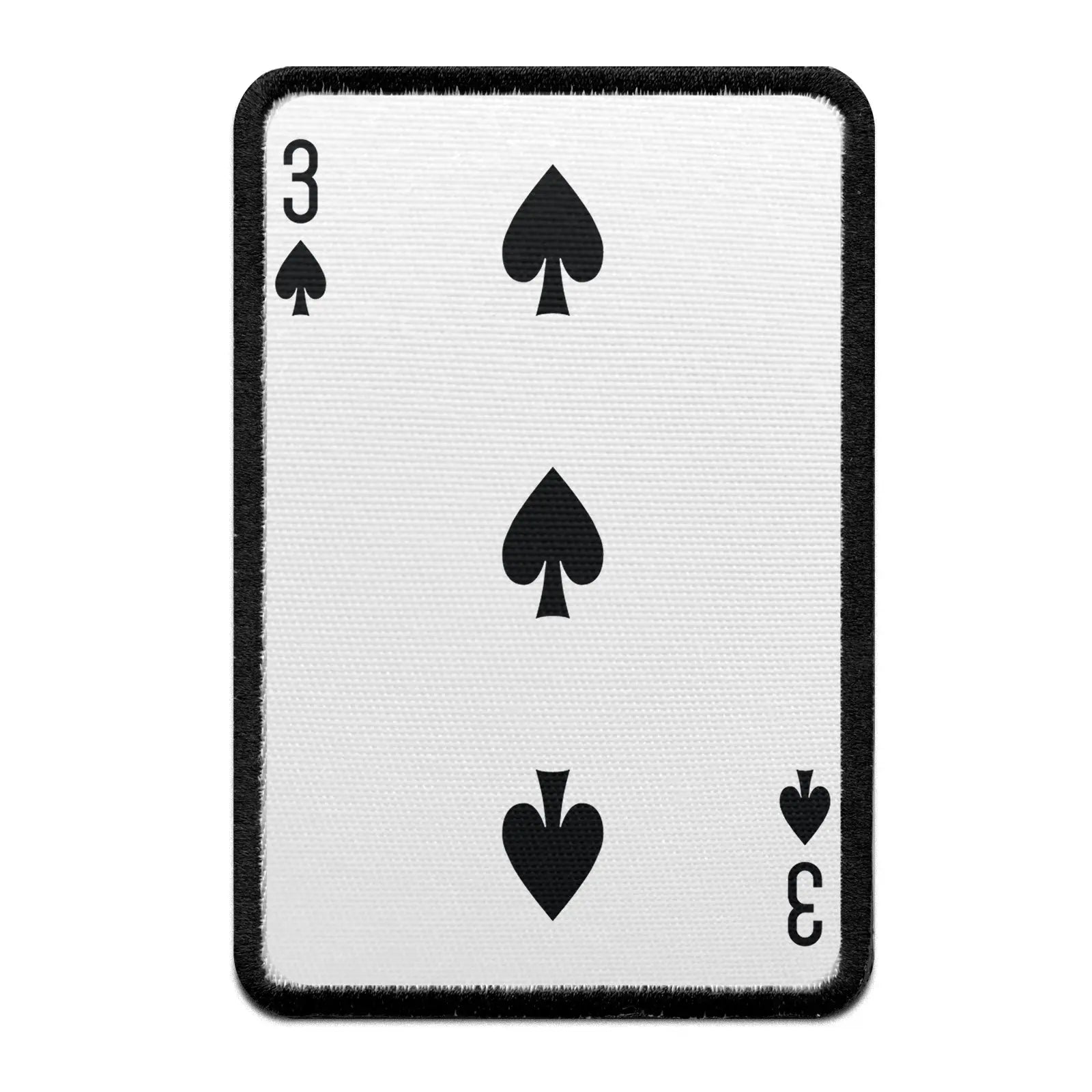 Three Of Spades Card FotoPatch Game Deck Embroidered Iron On