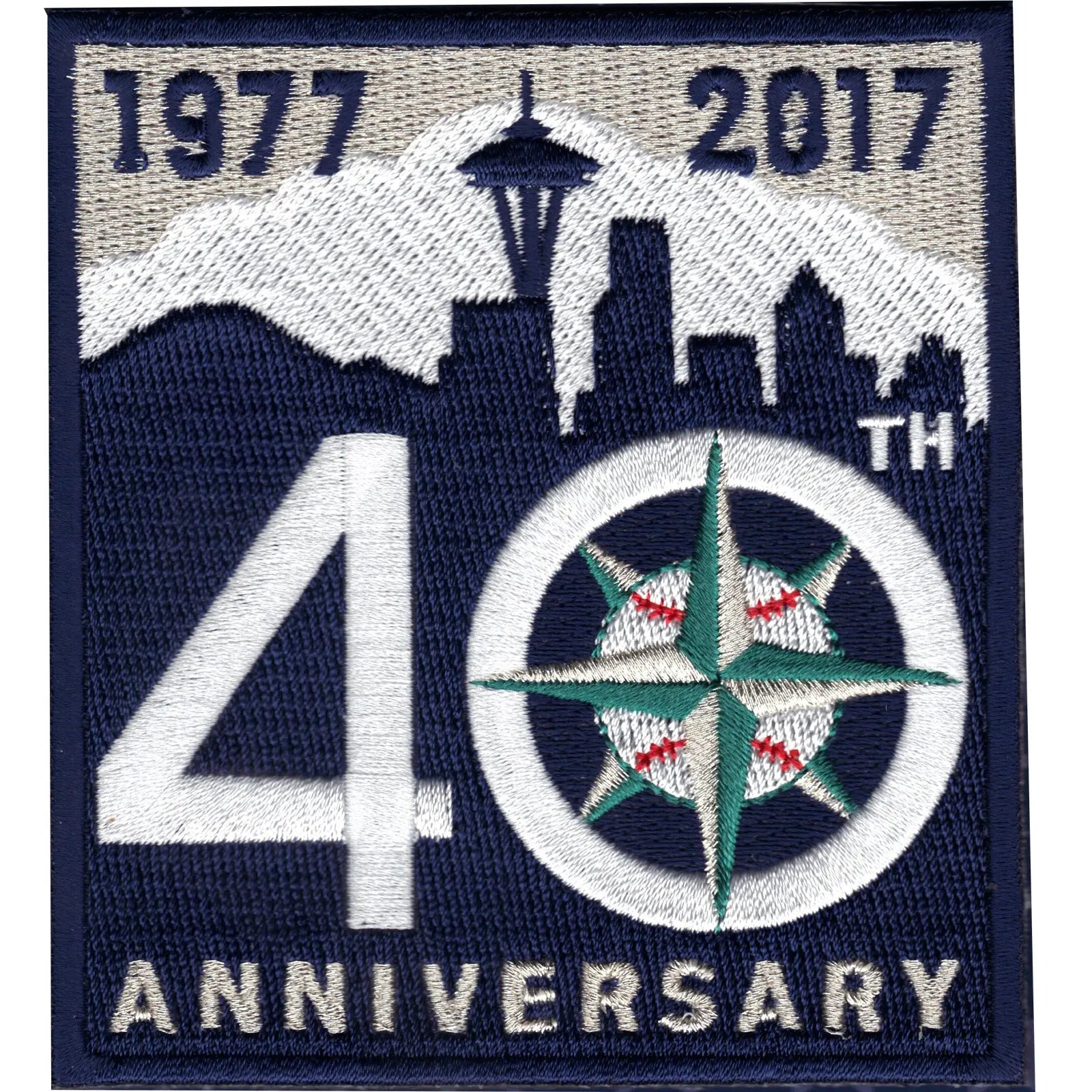 Navy Seattle Mariners 40th Anniversary Team Logo Patch