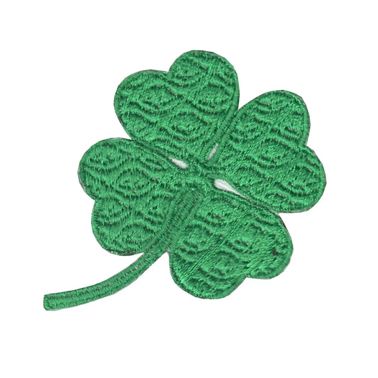 4 Leaf Clover Patch Lucky Irish Shamrock Embroidered Iron On 