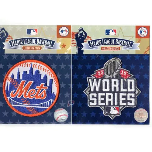 2015 MLB World Series & New York Mets Home Sleeve Patch Combo