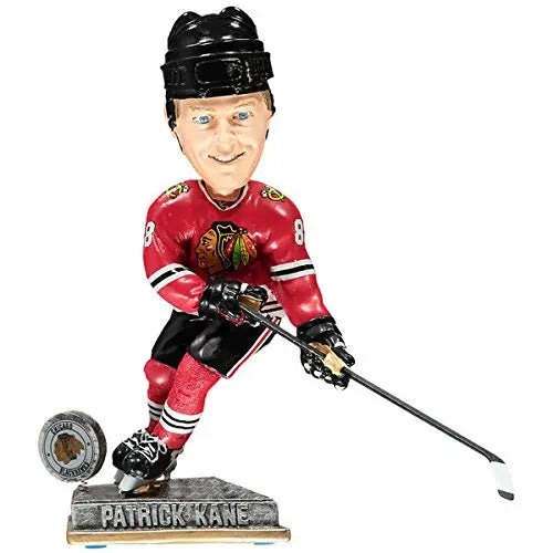 Chicago Blackhawks Patrick Kane #88 Springy Logo Action Road Bobblehead 