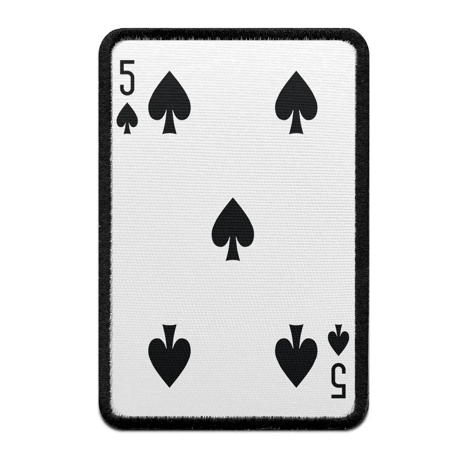 Five Of Spades Card FotoPatch Game Deck Embroidered Iron On