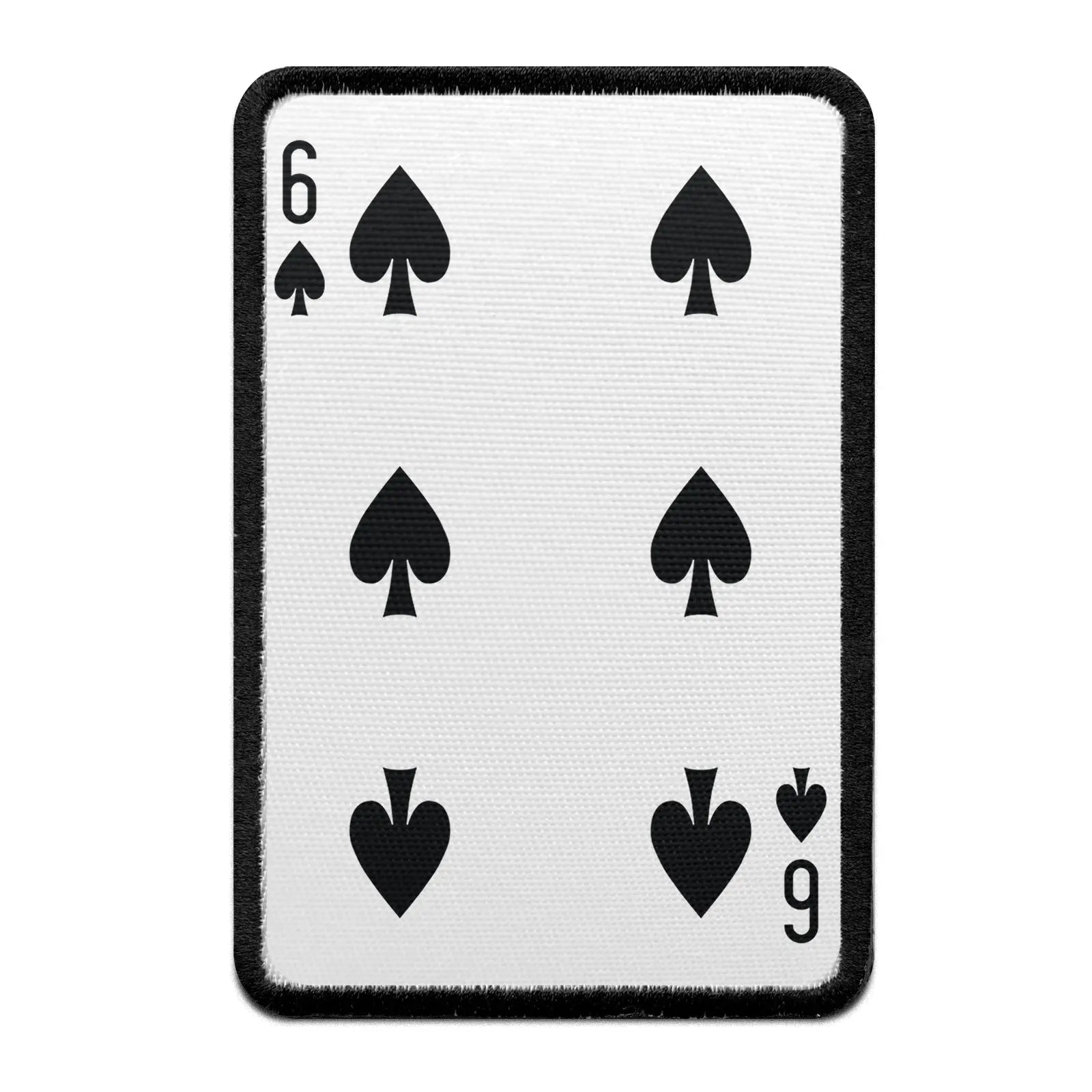 Six Of Spades Card FotoPatch Game Deck Embroidered Iron On