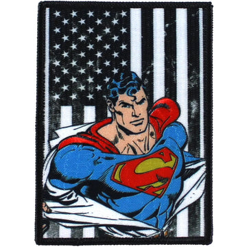 Dc Comics Superman American Flag Hero Iron on Patch 