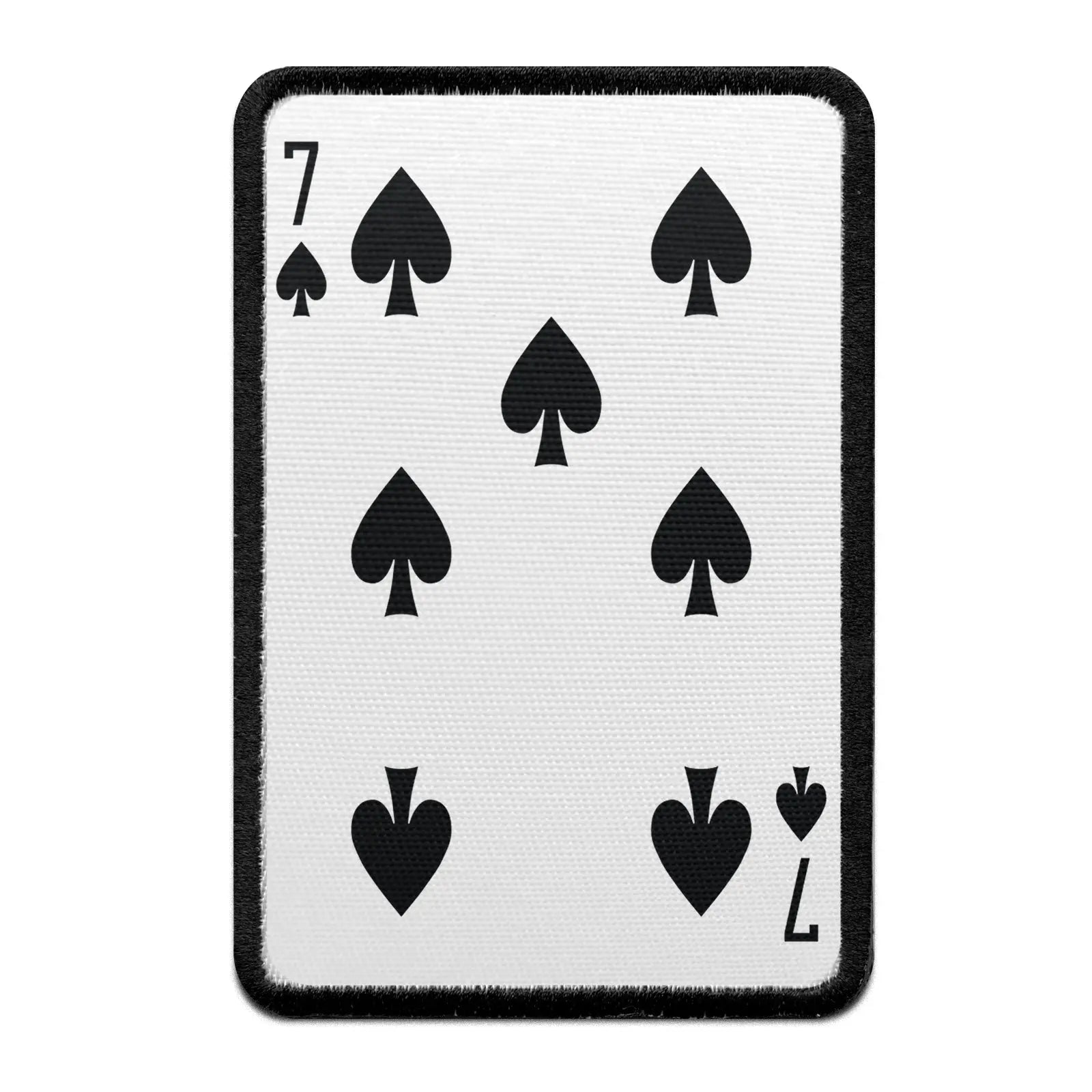 Seven Of Spades Card FotoPatch Game Deck Embroidered Iron On