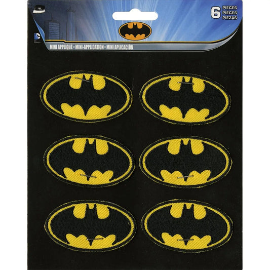 DC Comics Batman The Dark Knight Classic Logo Iron on Applique Patch (Set) 