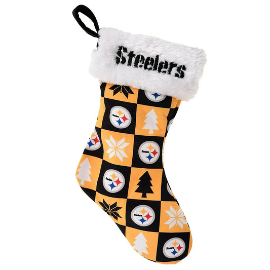 Pittsburgh Steelers NFL Basic Christmas Checkered Stocking 