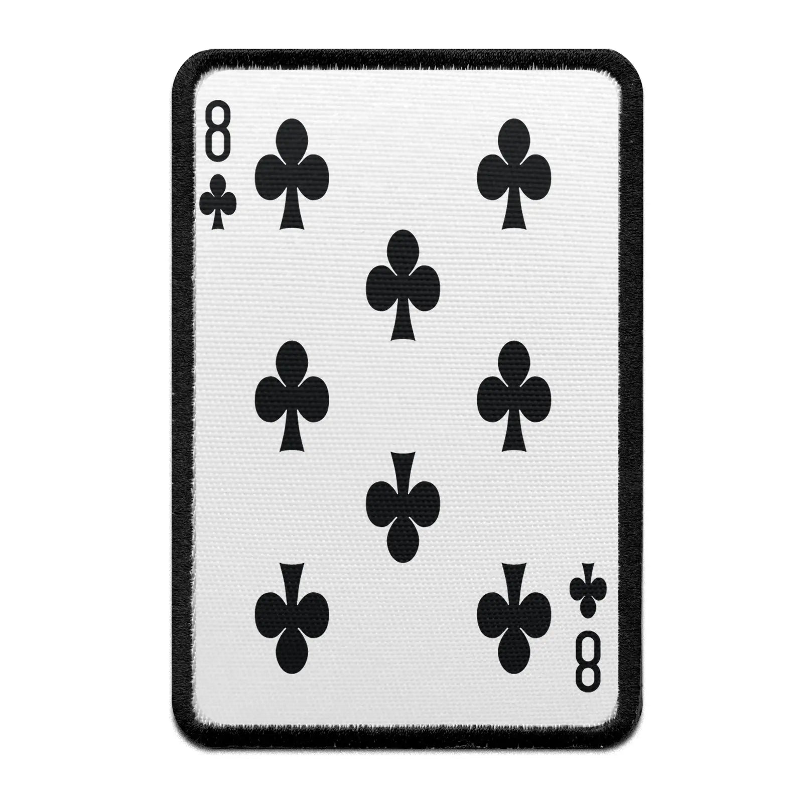 Eight Of Clubs Card FotoPatch Game Deck Embroidered Iron On
