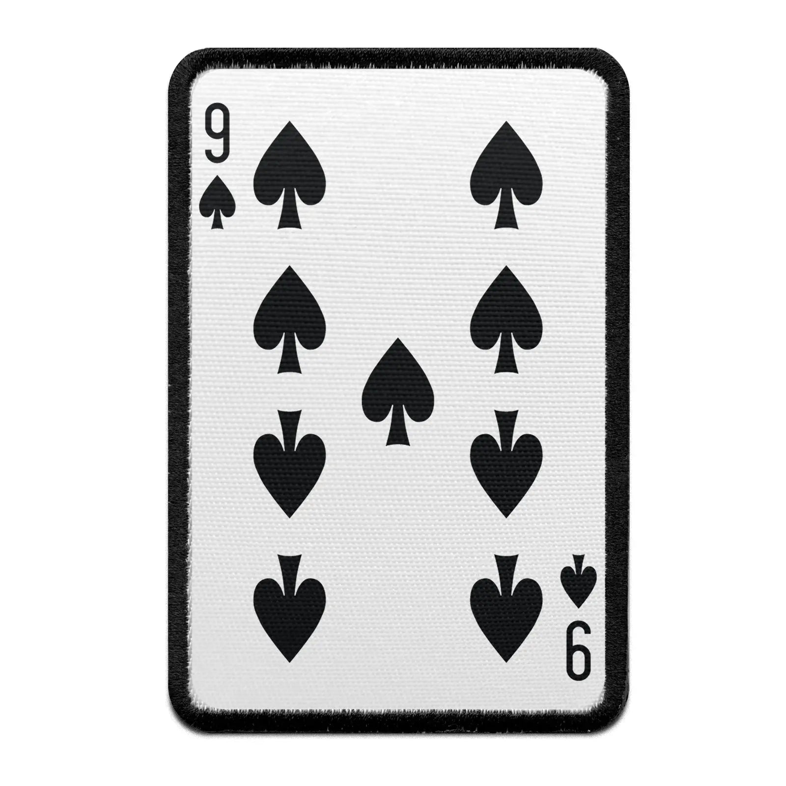 Nine Of Spades Card FotoPatch Game Deck Embroidered Iron On