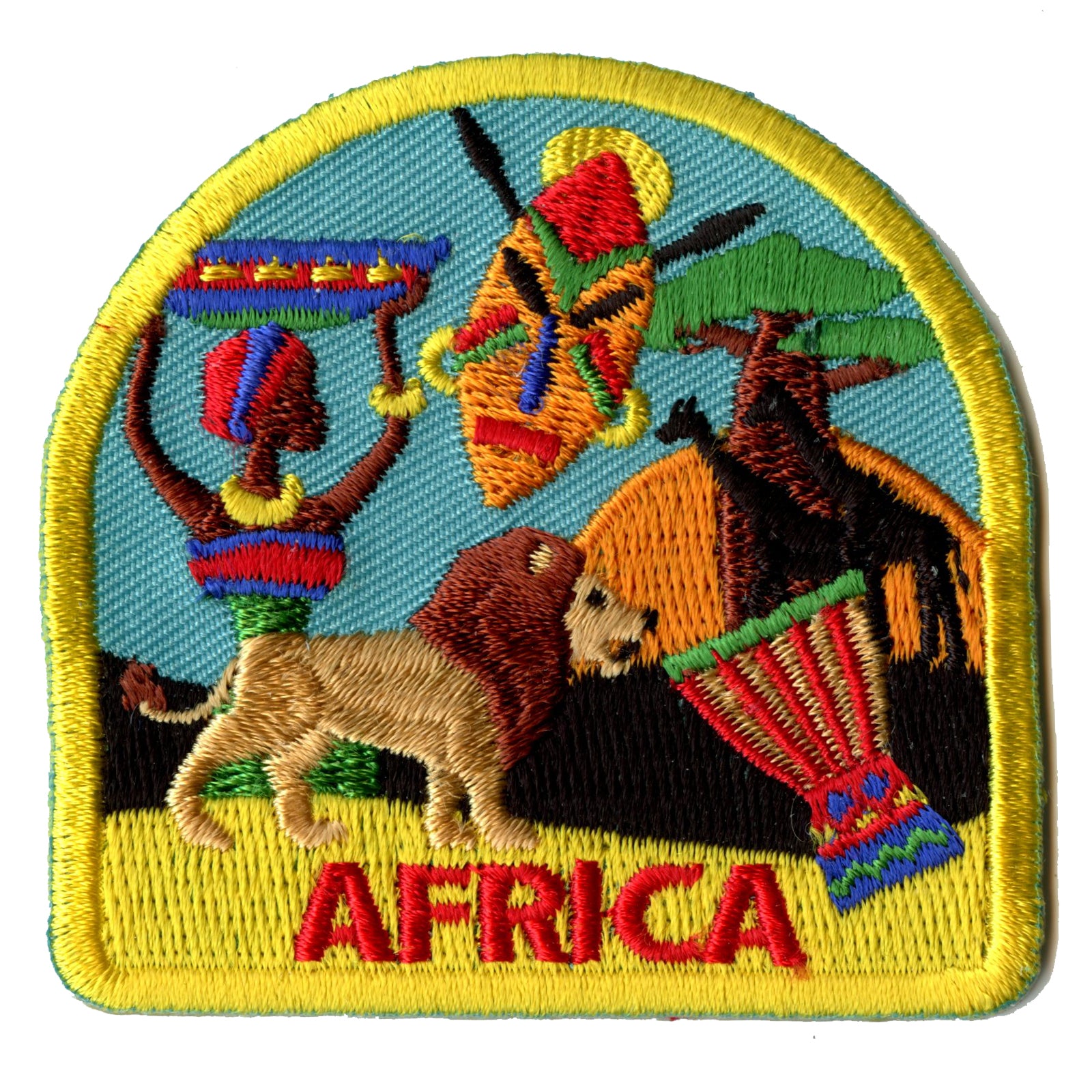 Africa Travel Embroidered Iron On Patch 