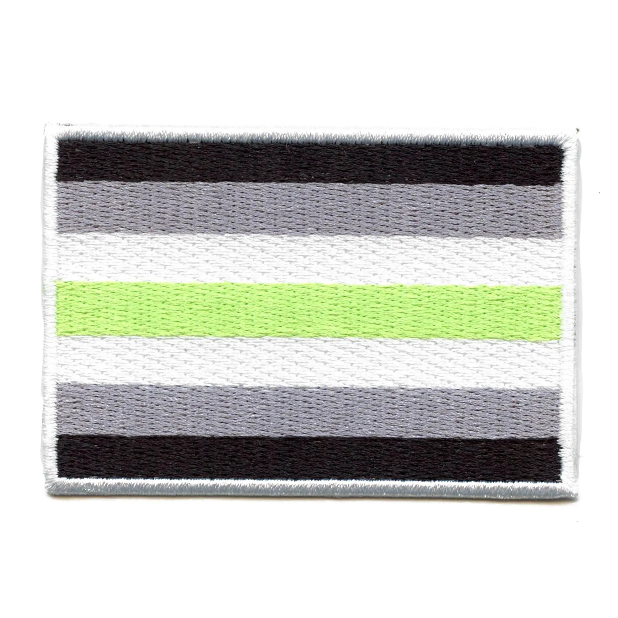 Agender Pride Flag Patch LGBTQ+ Embroidered Iron On