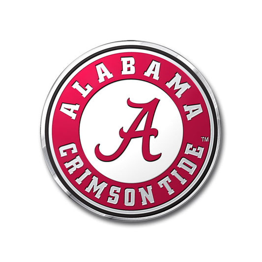 University of Alabama Crimson Tide Colored Aluminum Car Auto Emblem 
