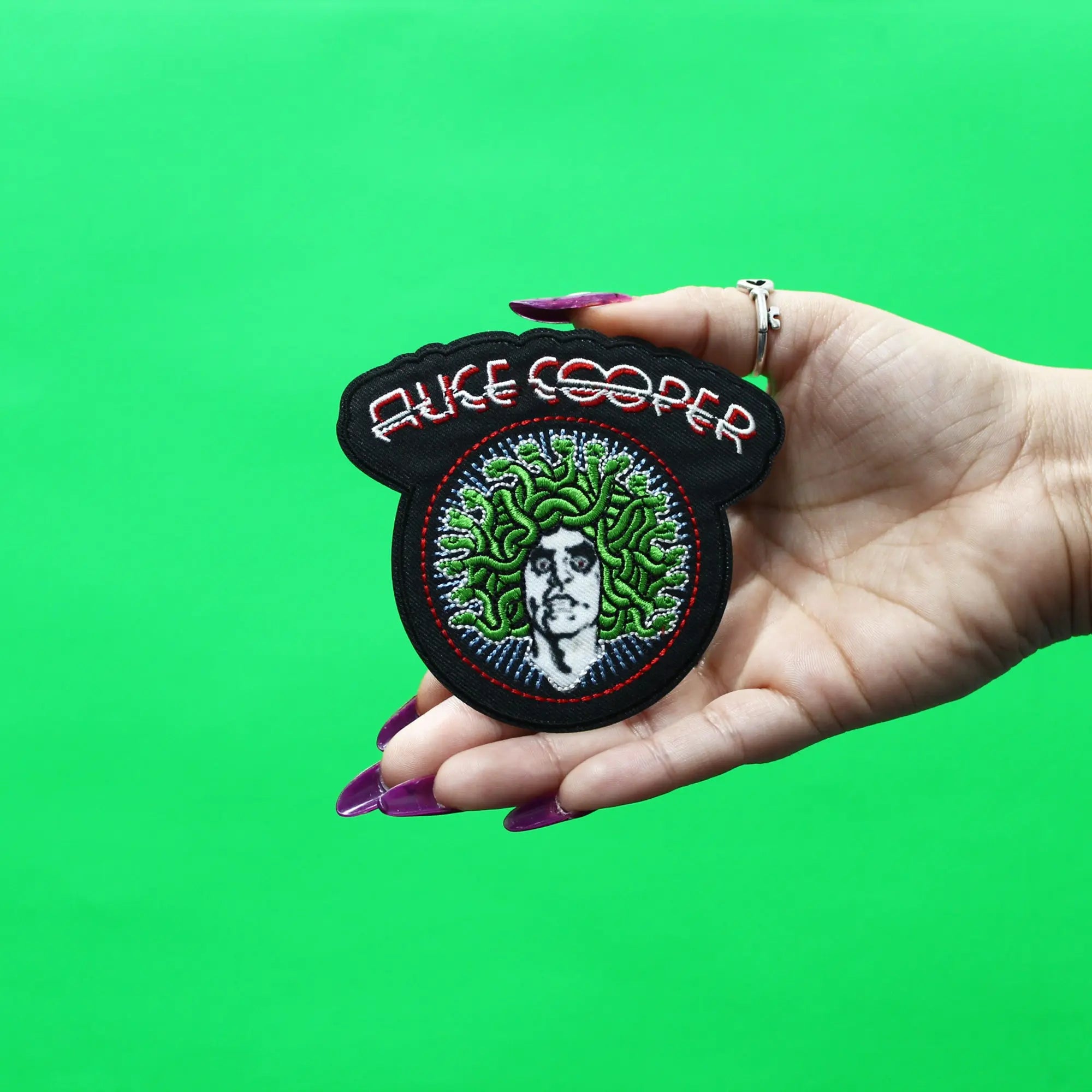 Alice Cooper Patch Medusa Embroidered Iron On