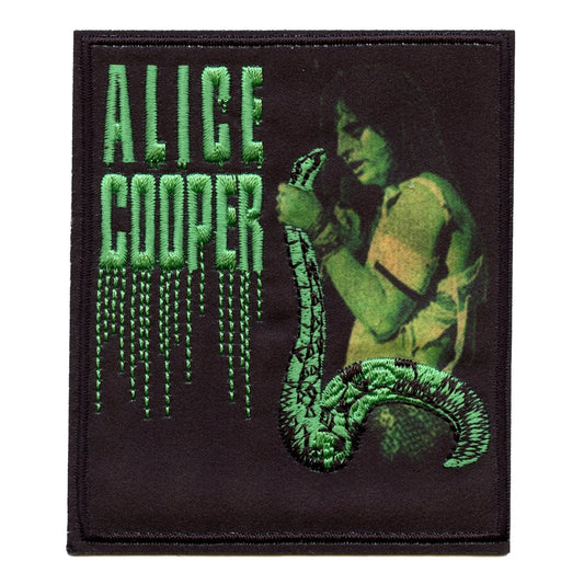 Alice Cooper With Snake Patch Boa Constrictor Embroidered Iron On 