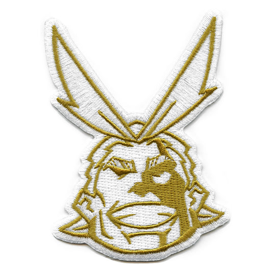 My Hero Academia All Might Patch Gold Headshot Embroidered Iron On 